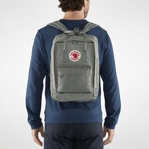G74Fjallraven Men's Kanken Rewool Laptop Backpack Granite Gray One Size New